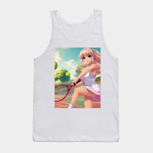 anime girl holding a tennis racquet Tank Top